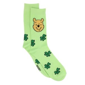 Disney St. Patrick’s Day Lime Green Winnie the Pooh Socks Men’s 6-12 NWT